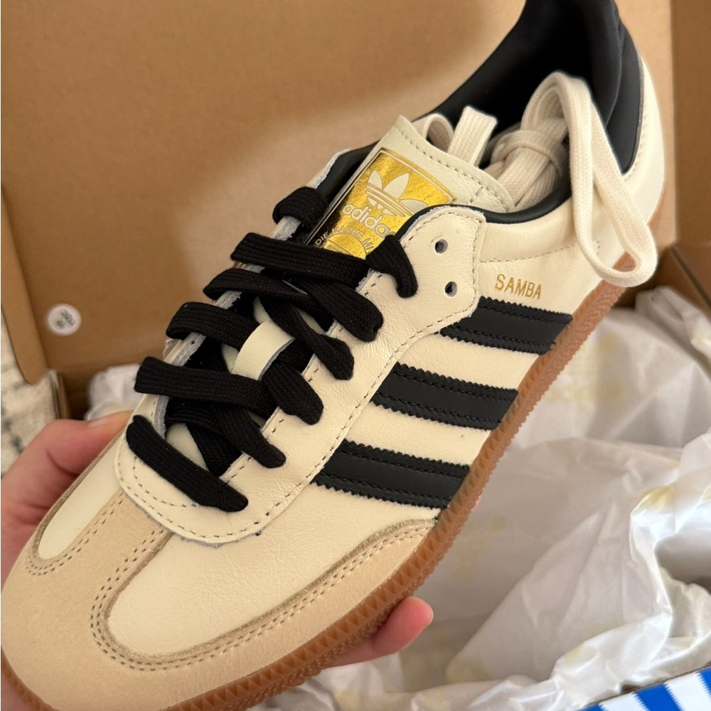 Adidas Samba in Cream and Black